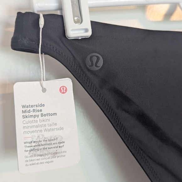 Lululemon Waterside Mid-rise Skimpy Swim Bottom - NWT Black sz 4 - Picture 6 of 7